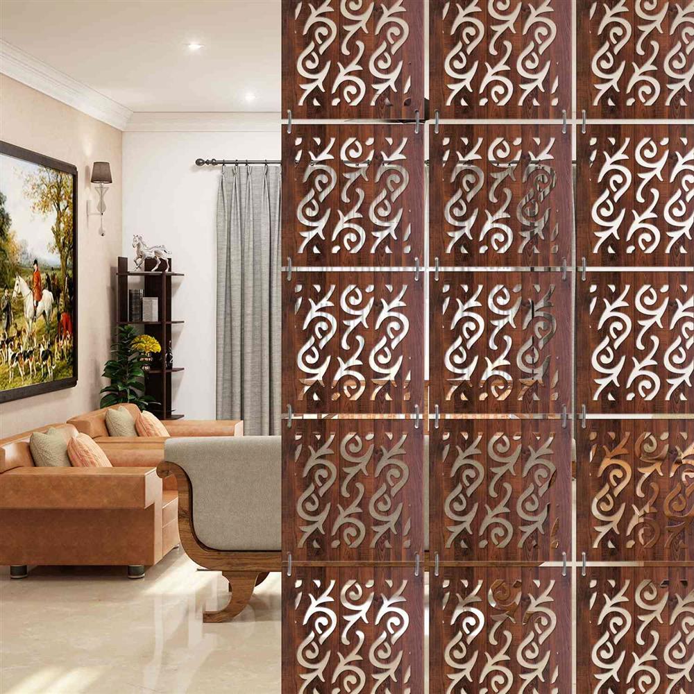 پارتیشن چوبی طراحی شده برای فضای نشیمن